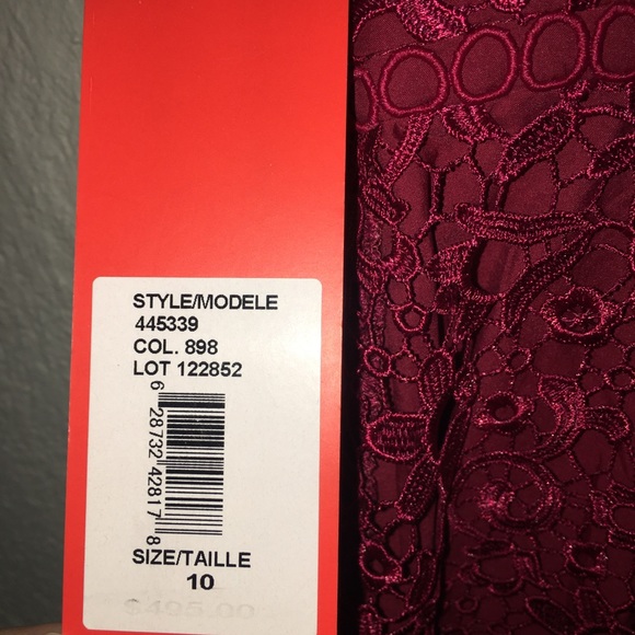 ML Monique Lhuillier Off The Shoulder Lace Dress New With Tag Size 10 - Picture 8 of 16